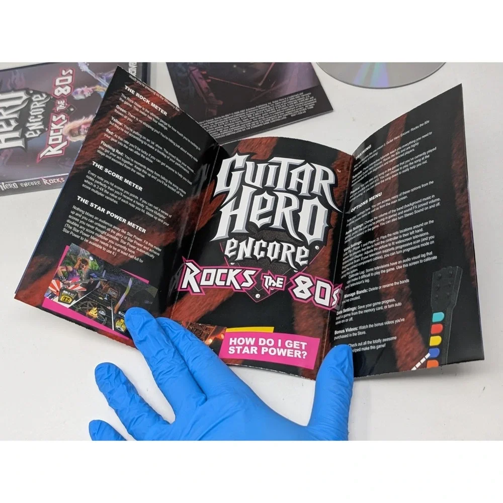 Guitar Hero Encore Rocks the 80s PS2 PlayStation 2 Game‎ Complete CIB W/ Poster